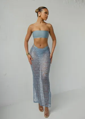 THE SEQUIN LACE SET BLUE