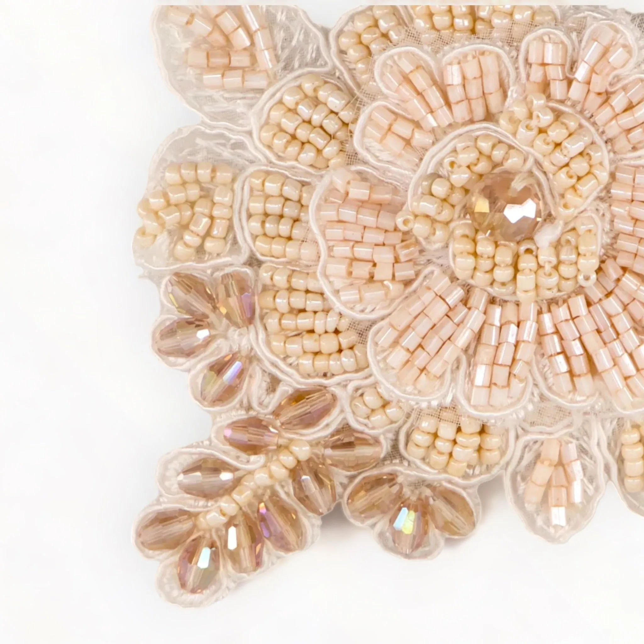 The Zinnia Lace and Crystal Hair Clip