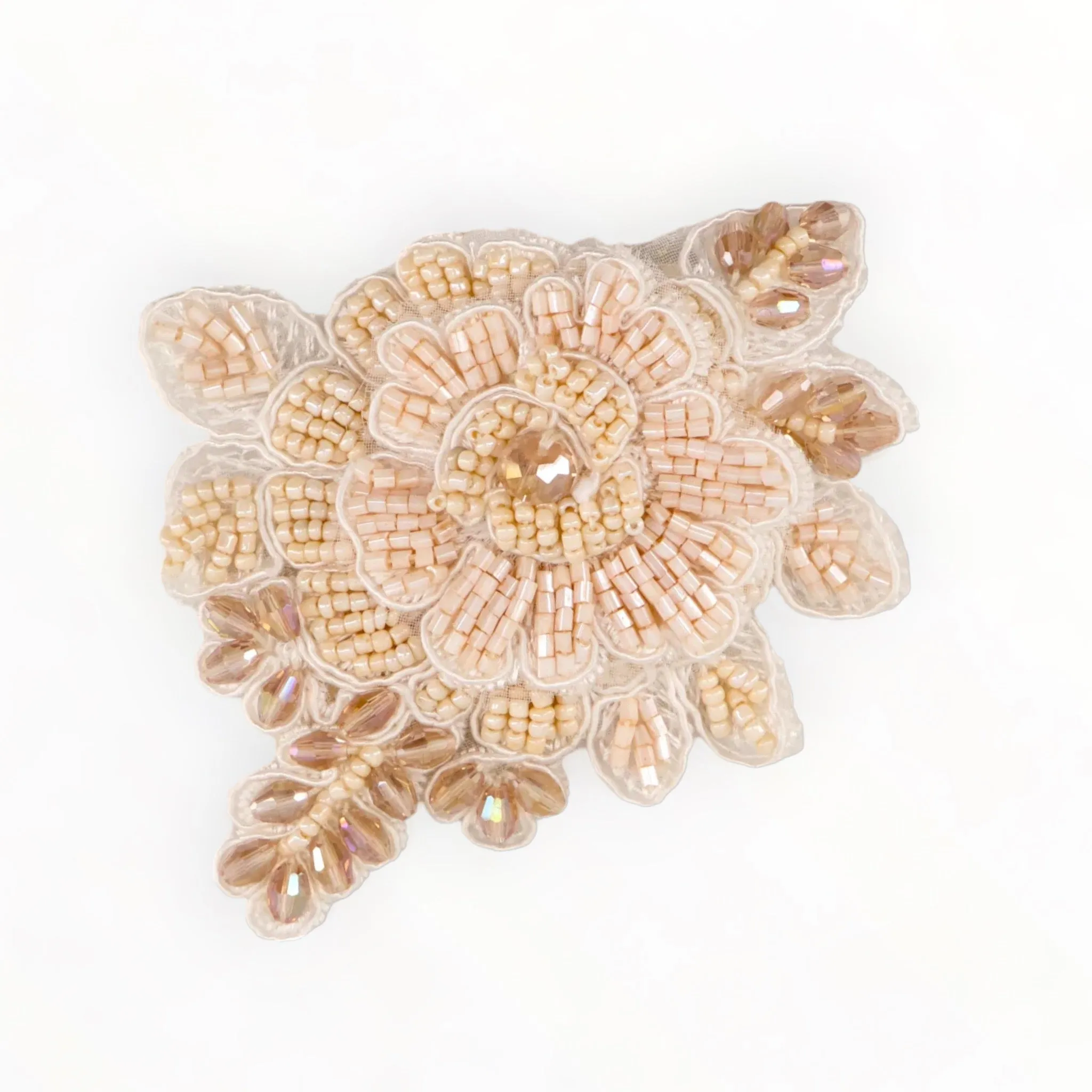 The Zinnia Lace and Crystal Hair Clip