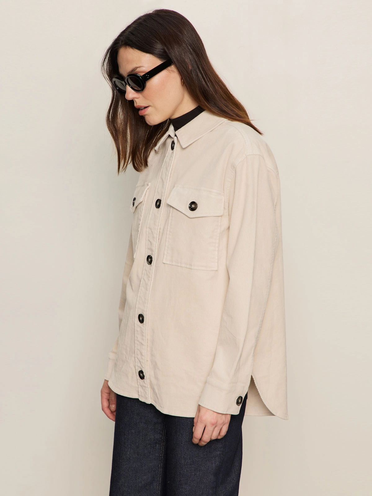 Mountain Ready Stole The Corduroy Shacket Mother Of Pearl