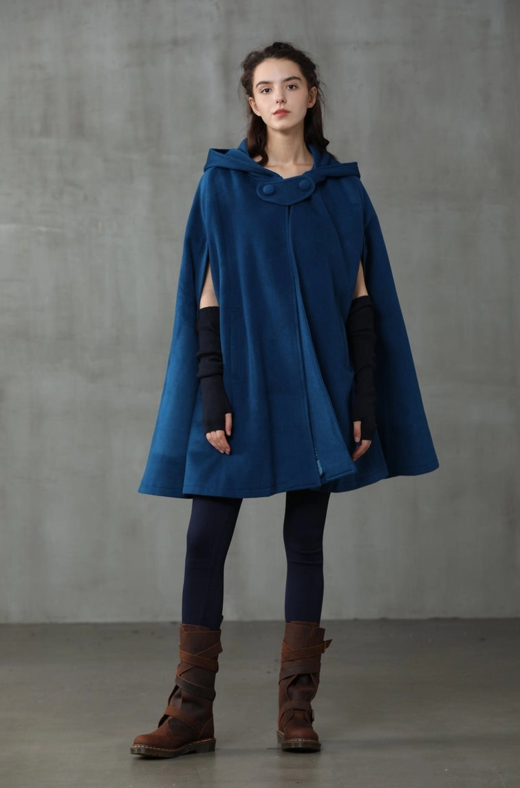 The New Yorker | Hooded Cashmere Cape Elegant Everyday Statement Neck