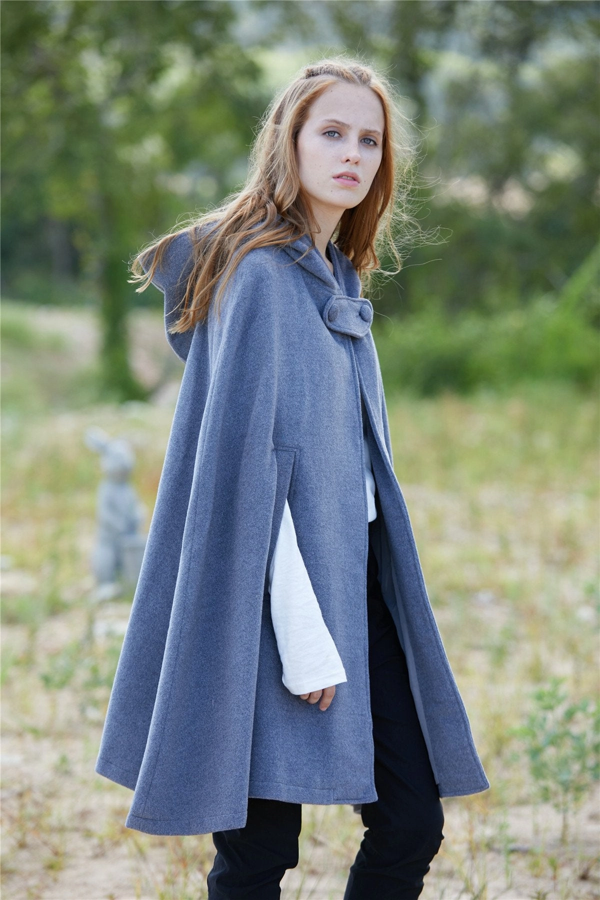 Stylish Waist Fit The New Yorker | Hooded Cashmere Cape