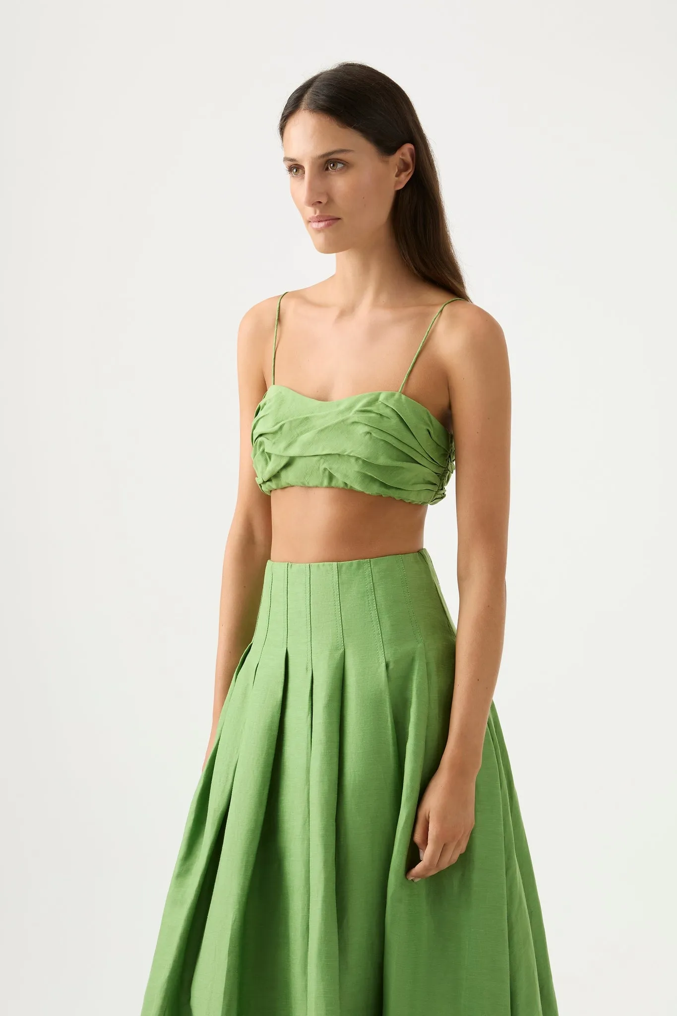 Thea Draped Twist Crop Top