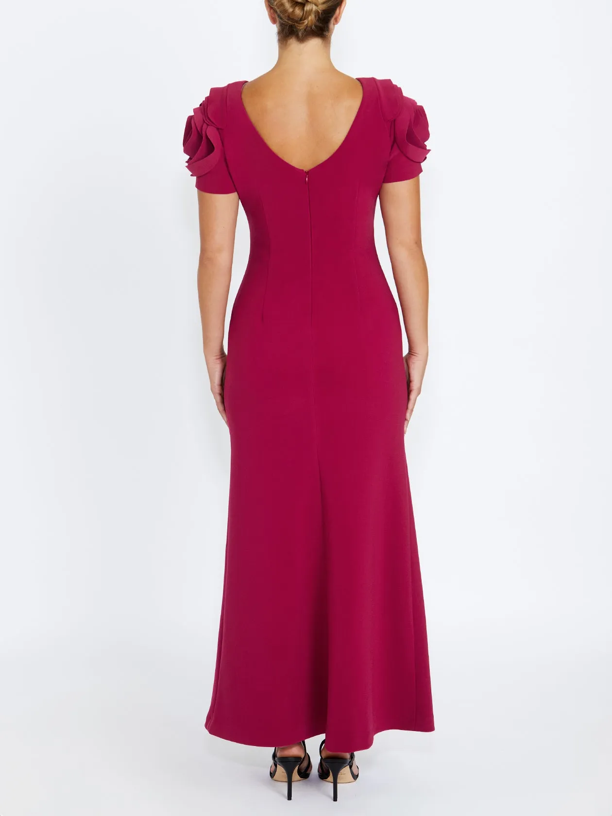 Thea Ruby Gown Feminine flowing piece