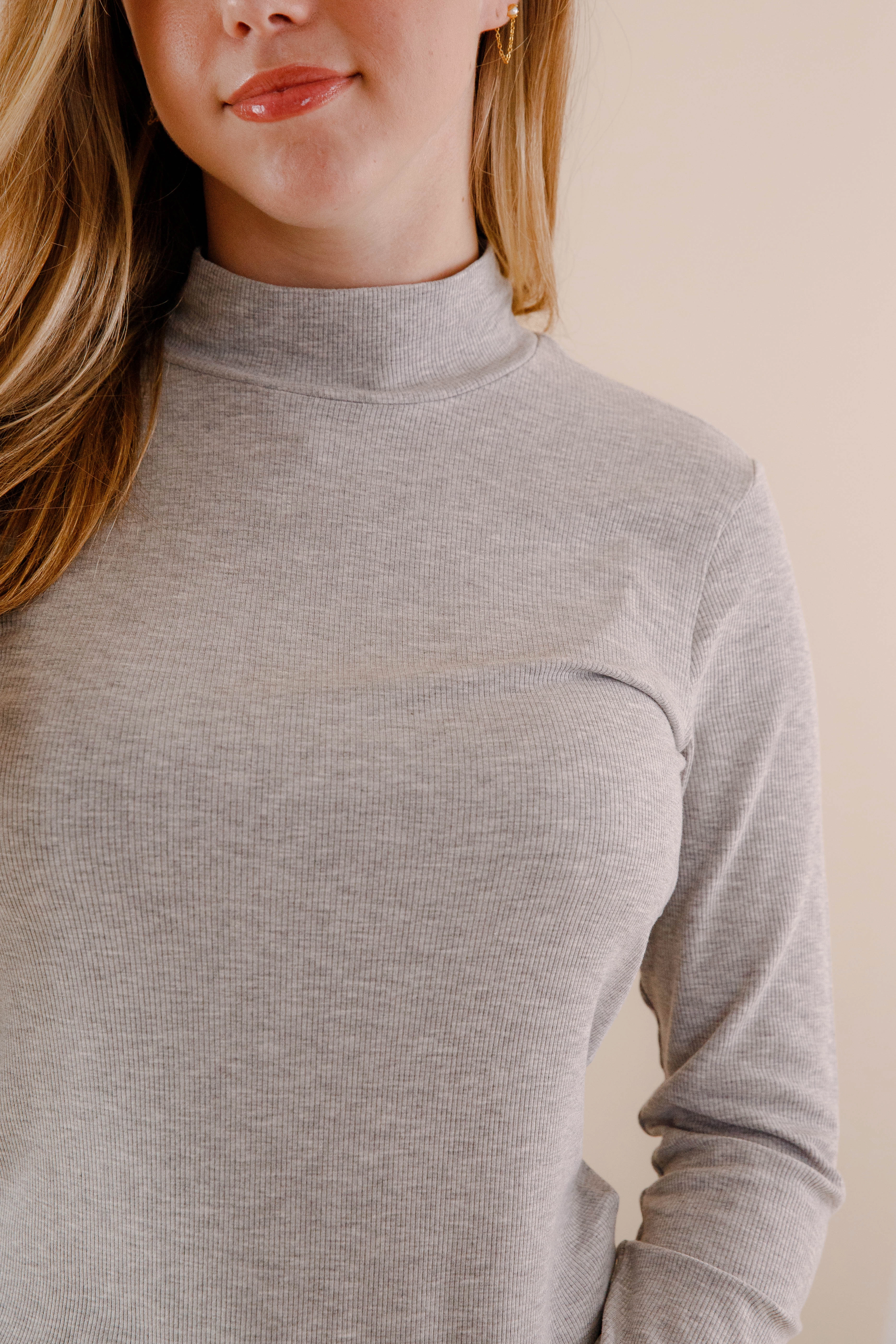 There She Goes Again Ribbed Top-Heather Grey LongLastingDurability