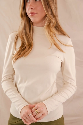 There She Goes Again Ribbed Top-Oatmeal NonIrritating Texture There She Goes Again Ribbed Top-Oatmeal HiddenStoragePocket Modern Polo