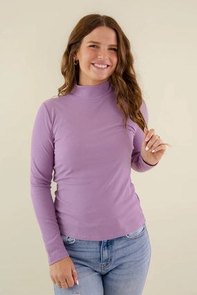 There She Goes Again Ribbed Top-Purple WrinkleResistant There She Goes Again Ribbed Top-Purple Sporty Cardigan