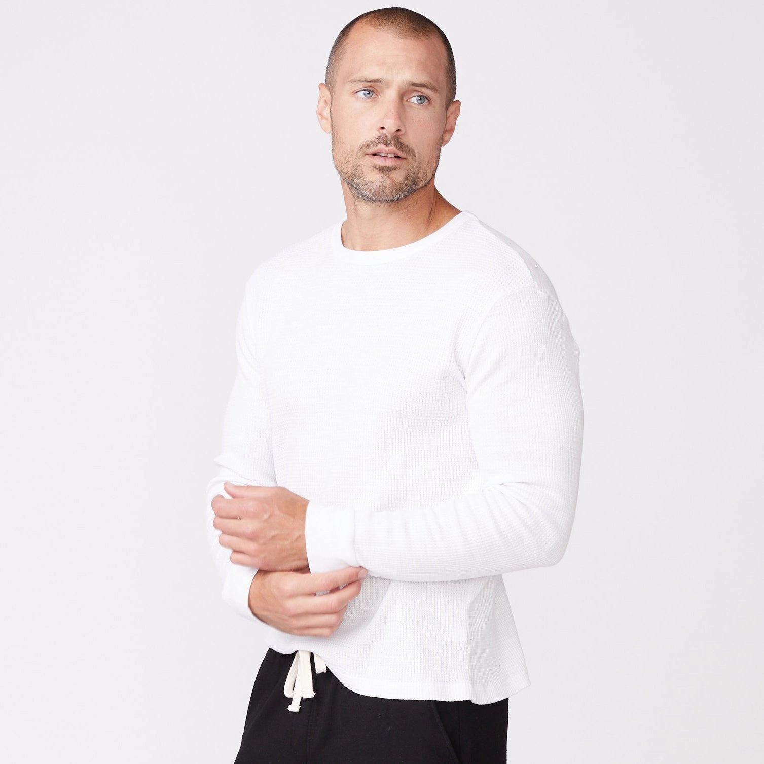 Thermal Long Sleeve Crew Zero Waste Cut Pattern ThermalRegulating