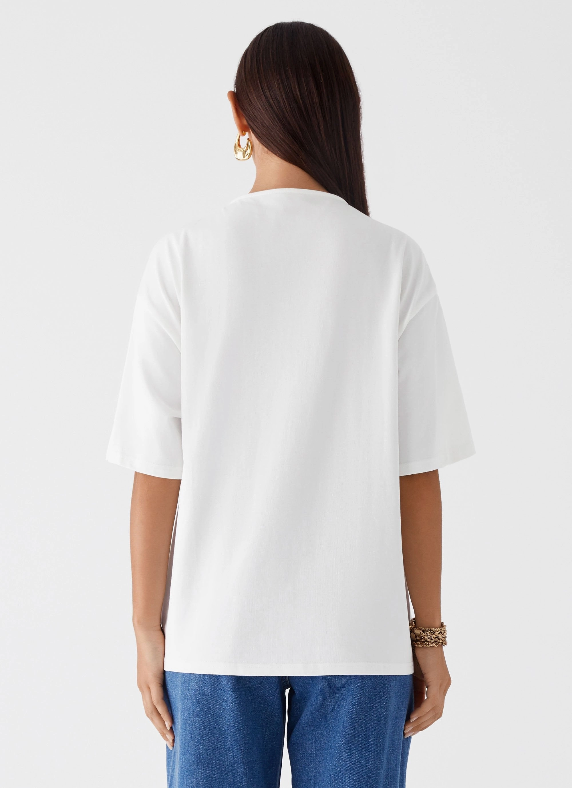 Orena Twist T-Shirt - White SleevelessOption
