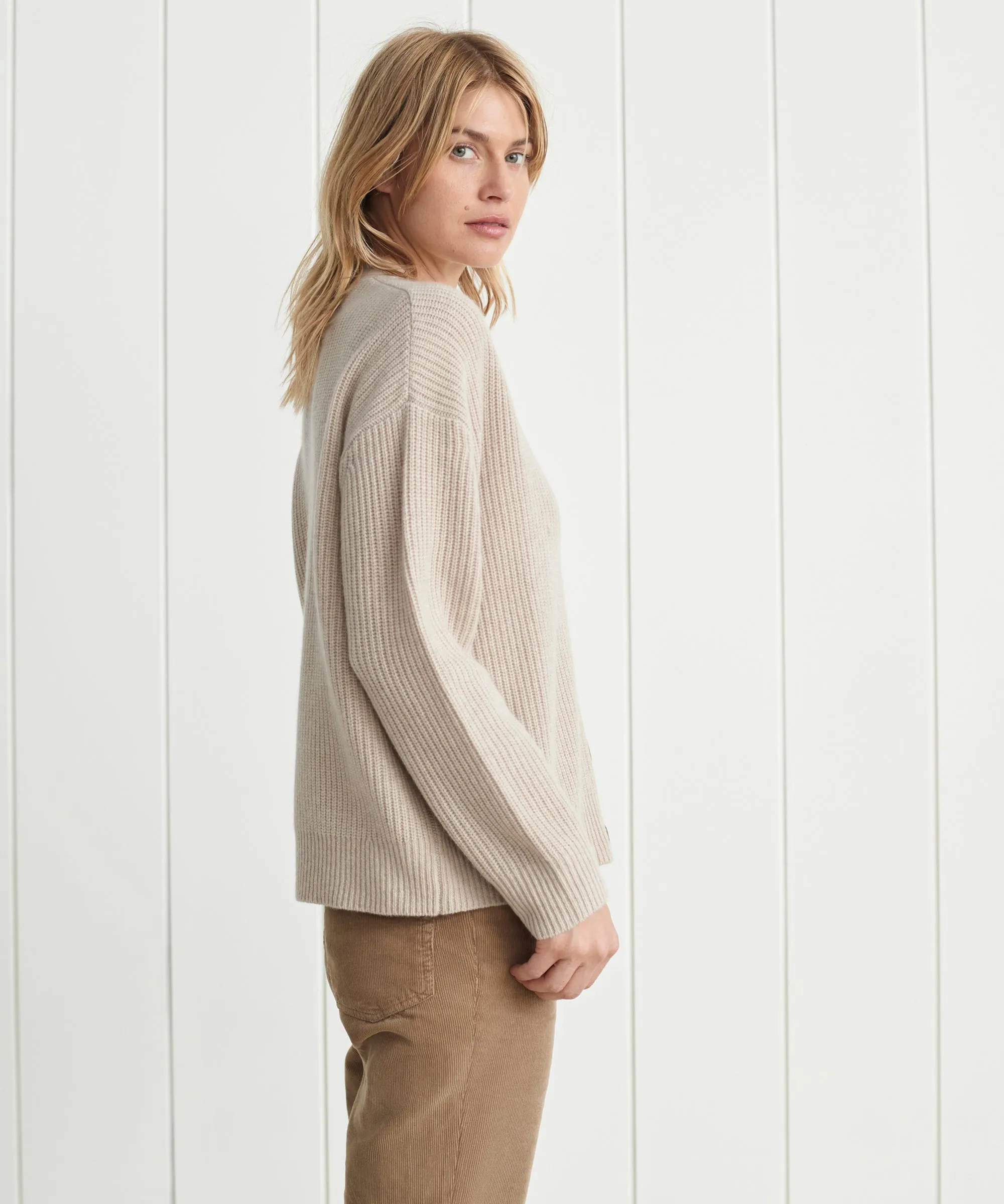 Cropped Cashmere Cocoon Cardigan CrossBackDesign