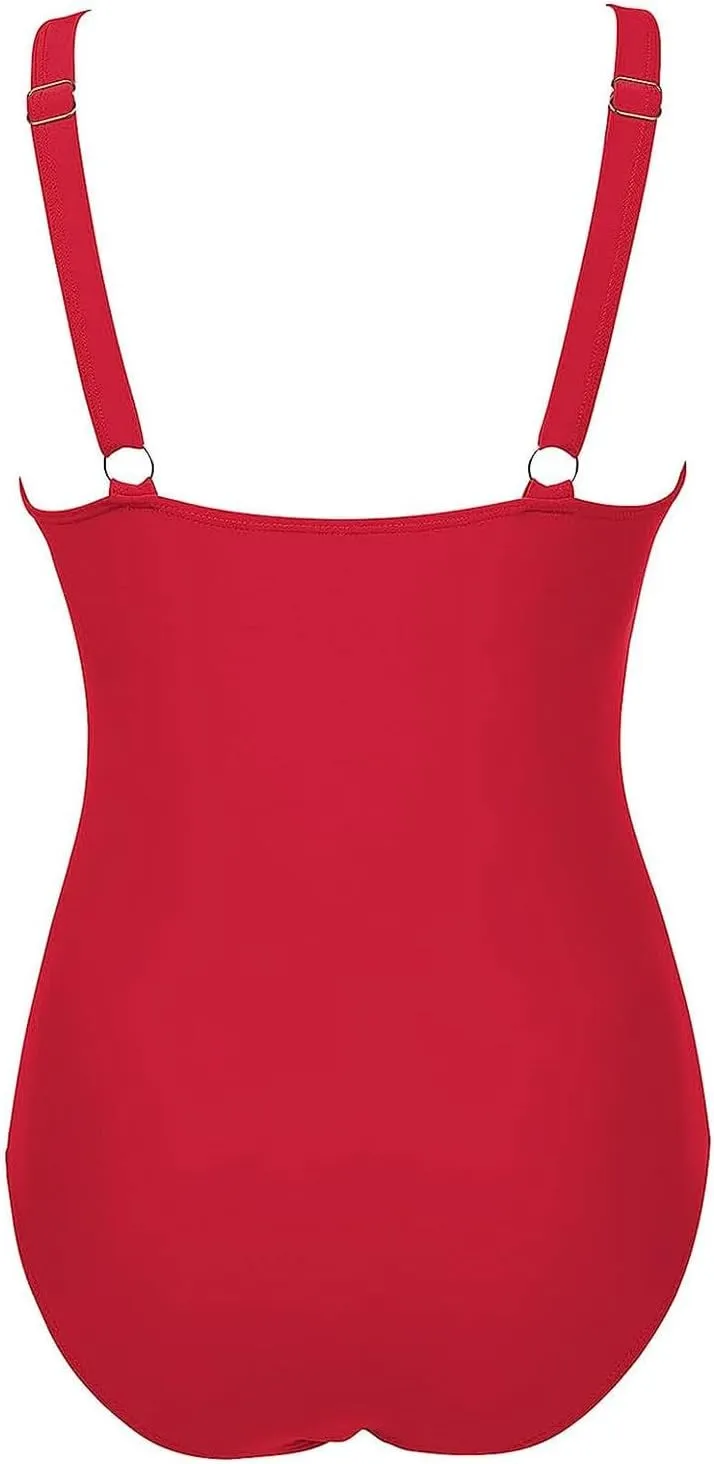 Thong Swimsuits for Women Color Block Swimsuits Plunge Neck Cutout Criss Cross Bathing Suit Slimming Mesh Swimwear
