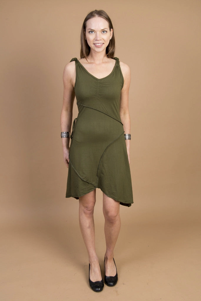 Tie Dress Pleated design Natural Layers