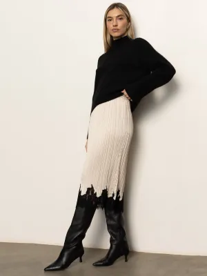 Tiered Skirt Evermore Pleated Midi Skirt Light Oat Pure Vibes Evermore Pleated Midi Skirt Light Oat