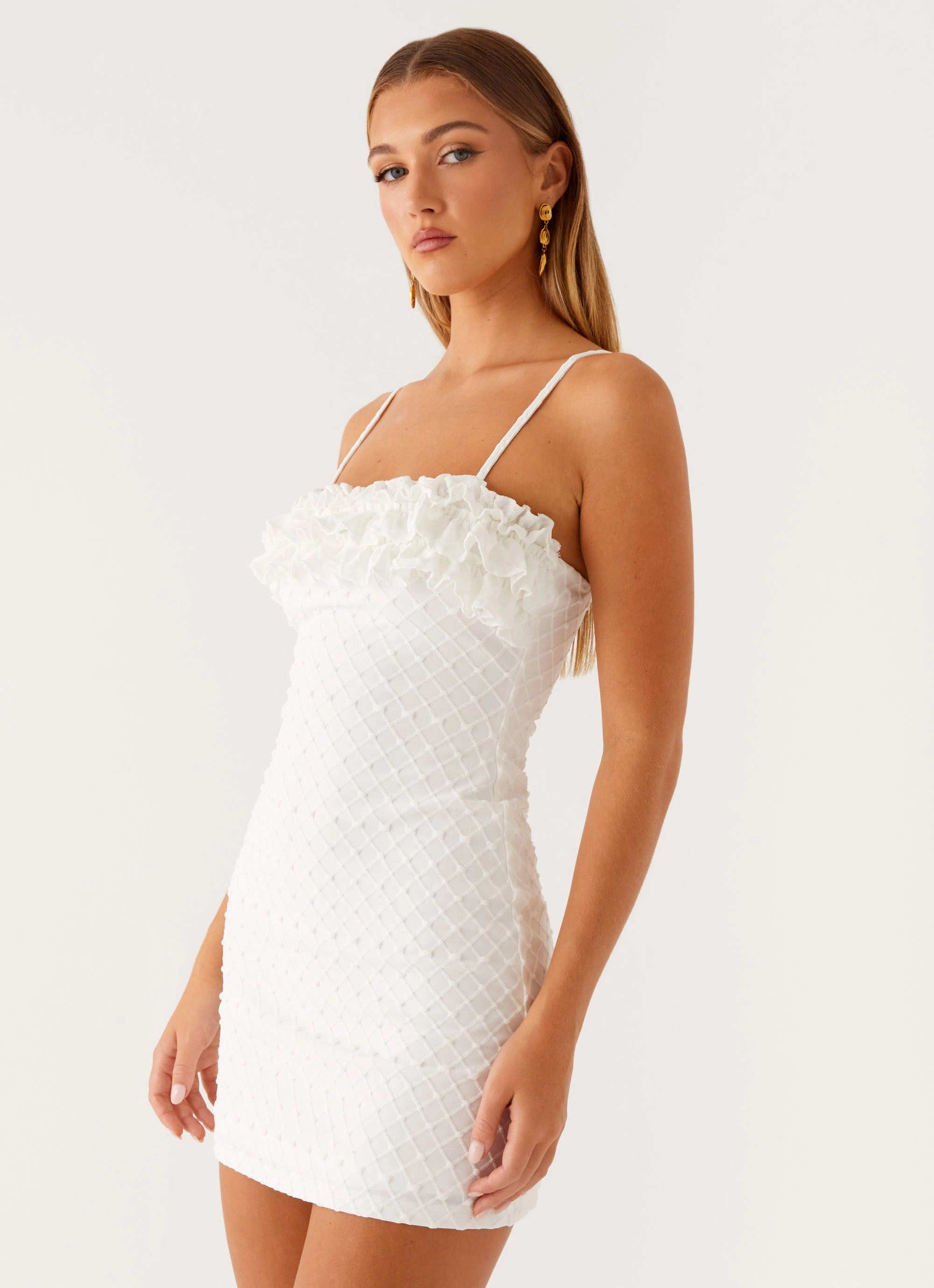 Chic Ensemble Bowden Mini Dress - Ivory