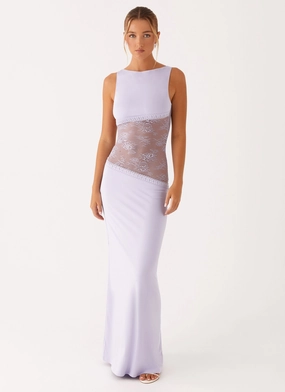 Eye Appeal Beadwork Lucinda Maxi Dress - Lilac