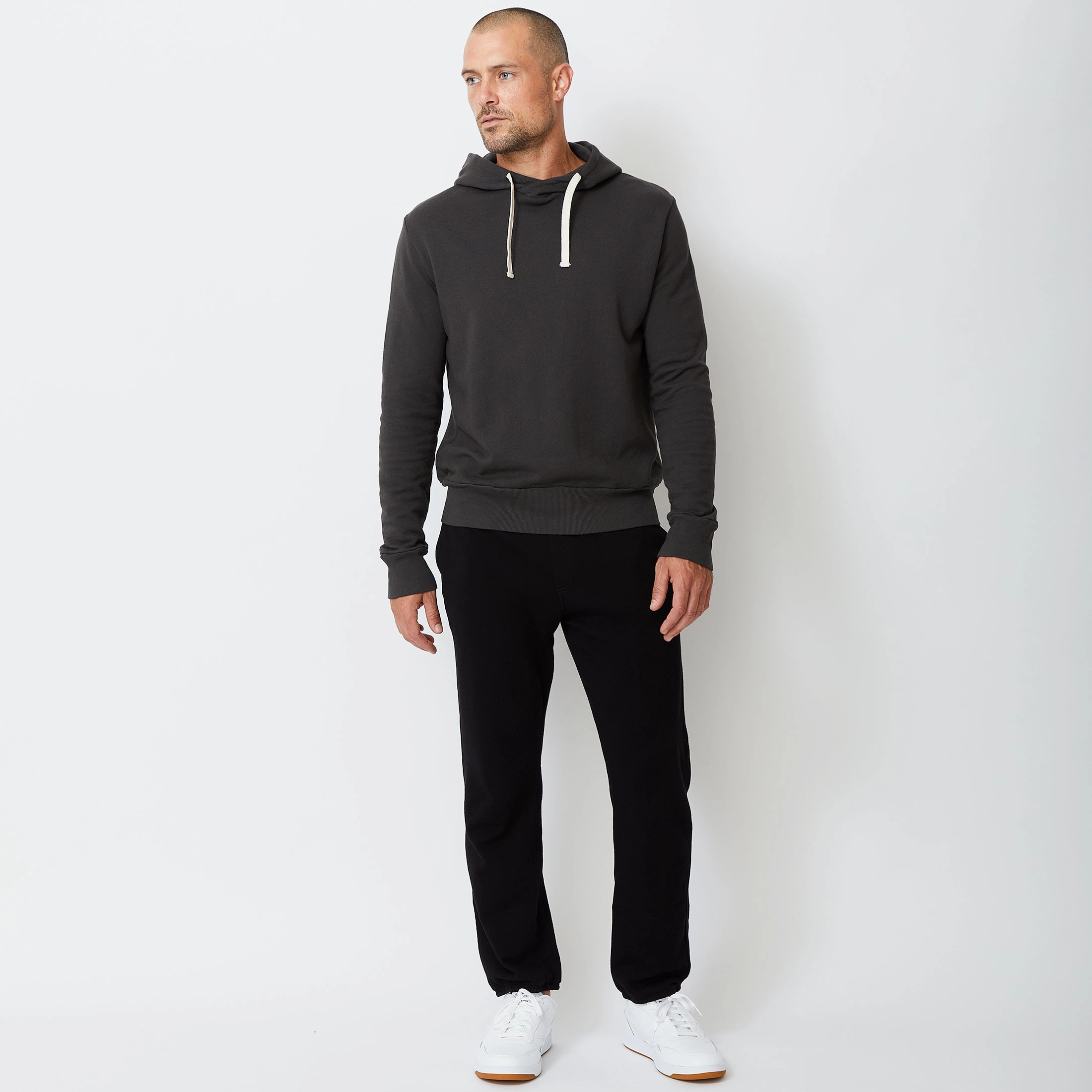 DroppedShoulder ReinforcedShoulders Pullover Hoody