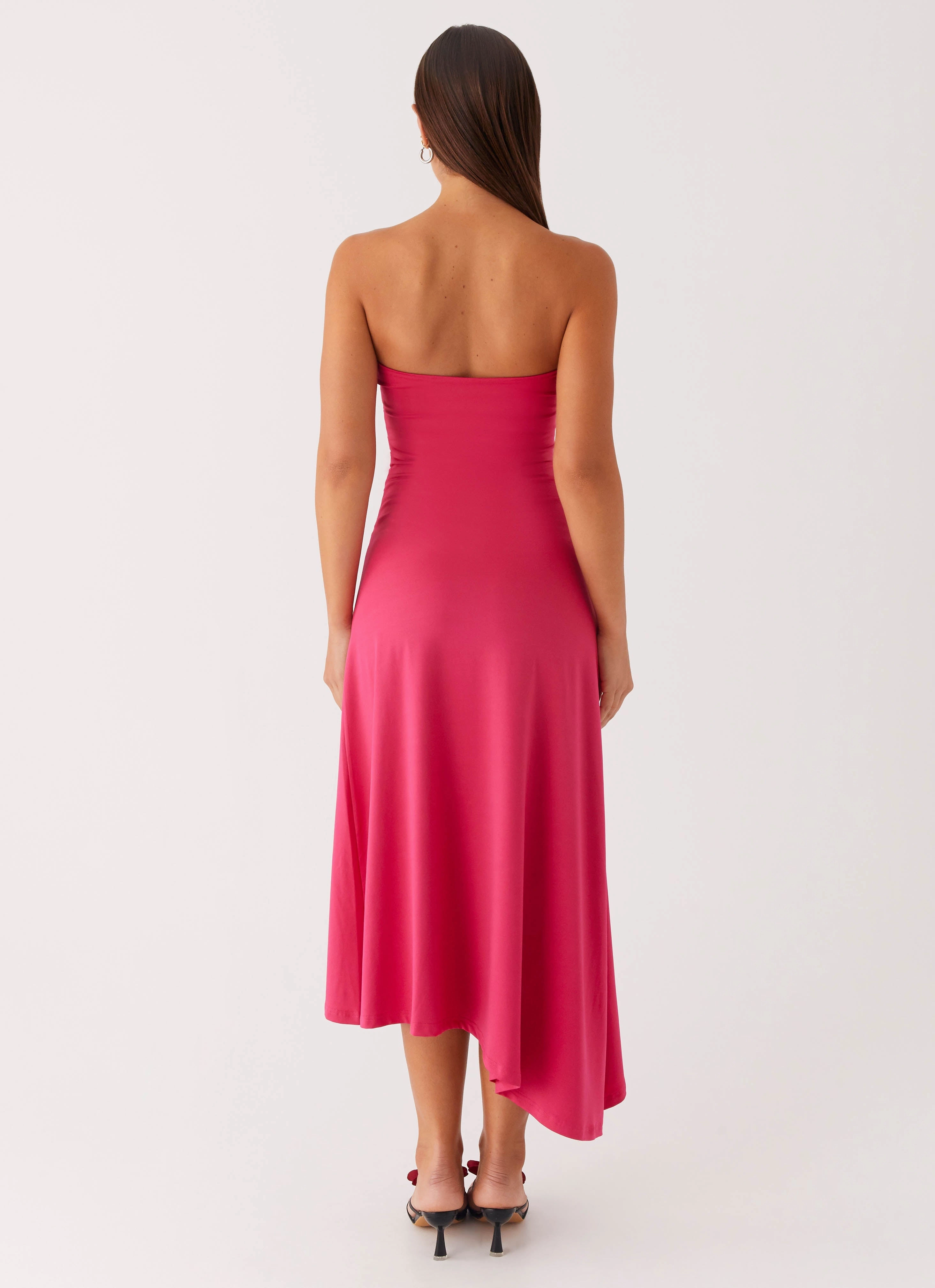 Sleek Vibe Laoise Midi Dress - Hot Pink