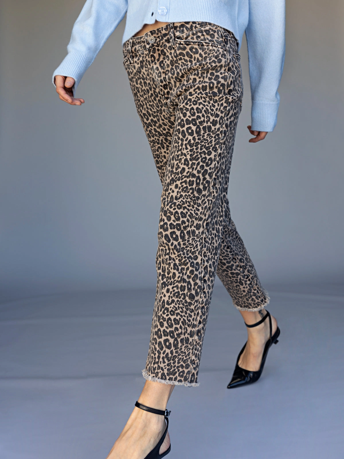 Cadence 90's Straight Crop Jean French Kitty Compression Support Lining