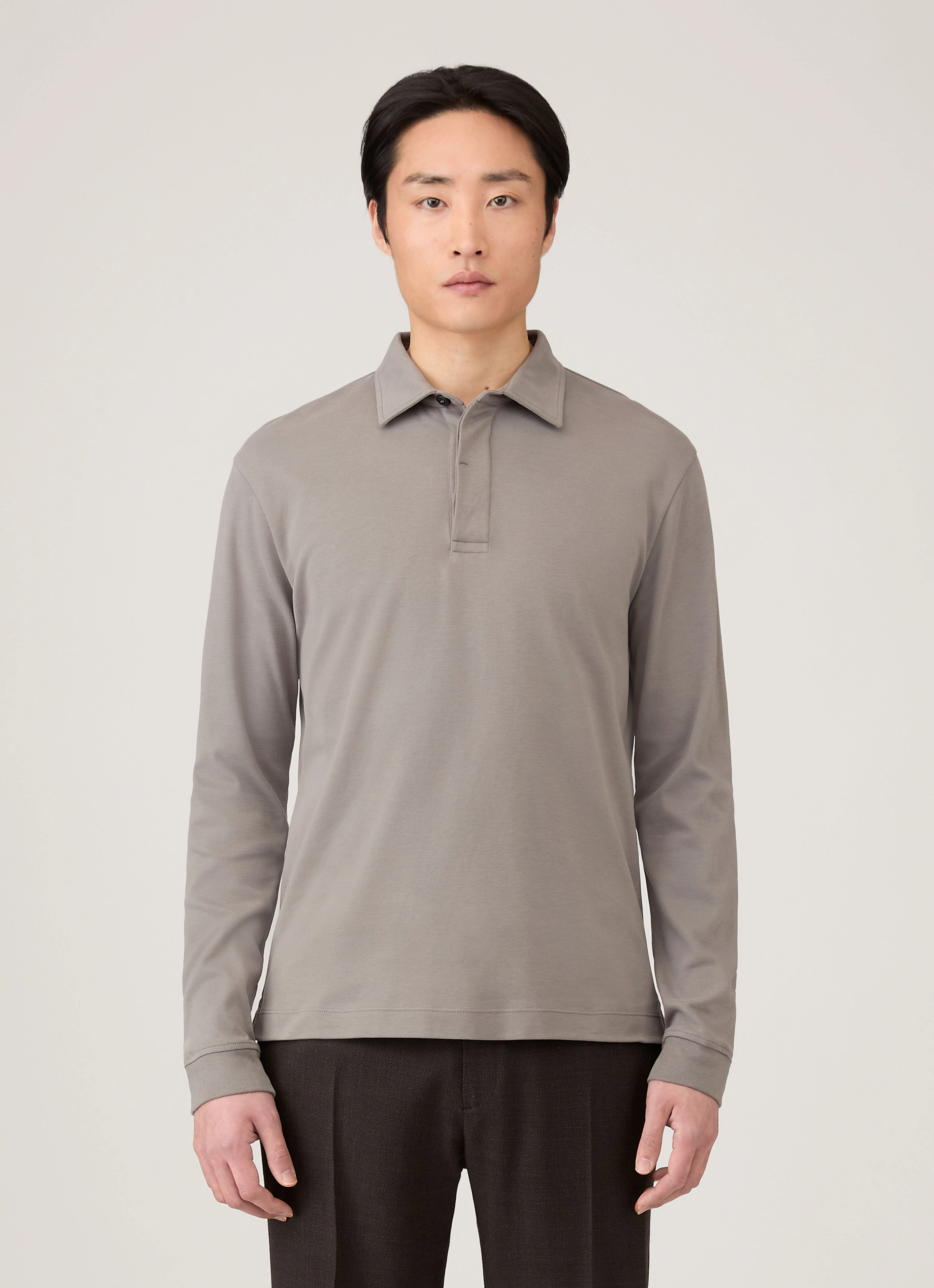 Comfy Apparel Men's Heavyweight Rugby Polo Shirt in Iron Grey