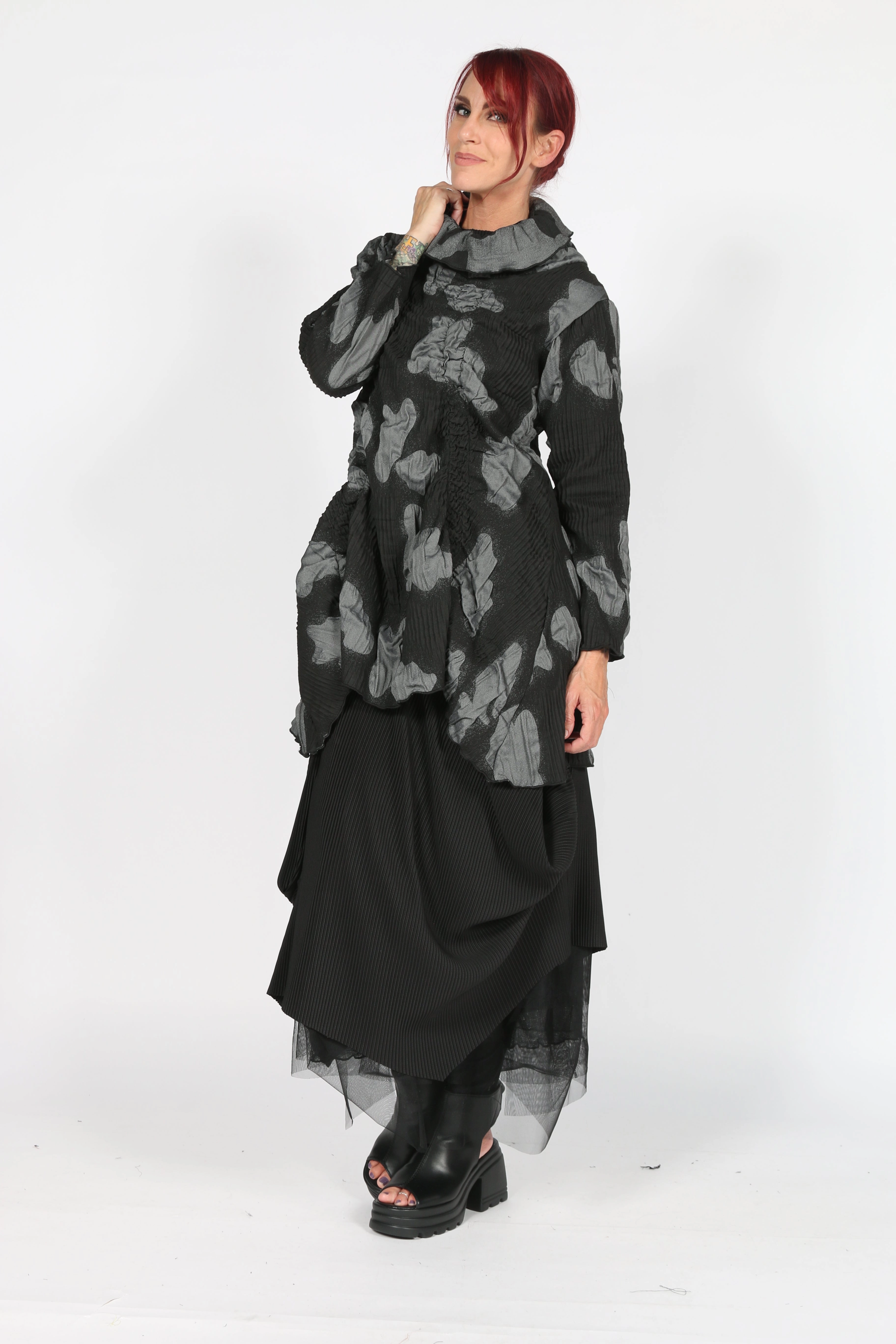 Stretch Waistband Design Tiu Top