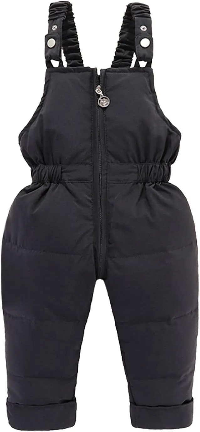 Toddler Girls Boys Winter Thick Warm Hooded Puffer Down Jacket Coat Paraks Jumpsuit Two Piece Snowsuit Ski Pants Set
