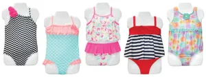 toddler girl's high fashion one-piece and tankini swimsuits - sizes 2t-4t Case of 30