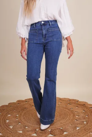 Totally Far Out Denim Flares Perfect Look Quick Flex Totally Far Out Denim Flares