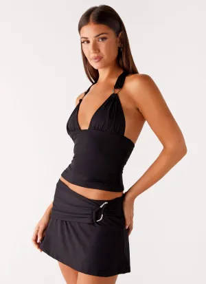 Trail Ready Collab Mini Skirt - Black Collab Mini Skirt - Black Compact Storage