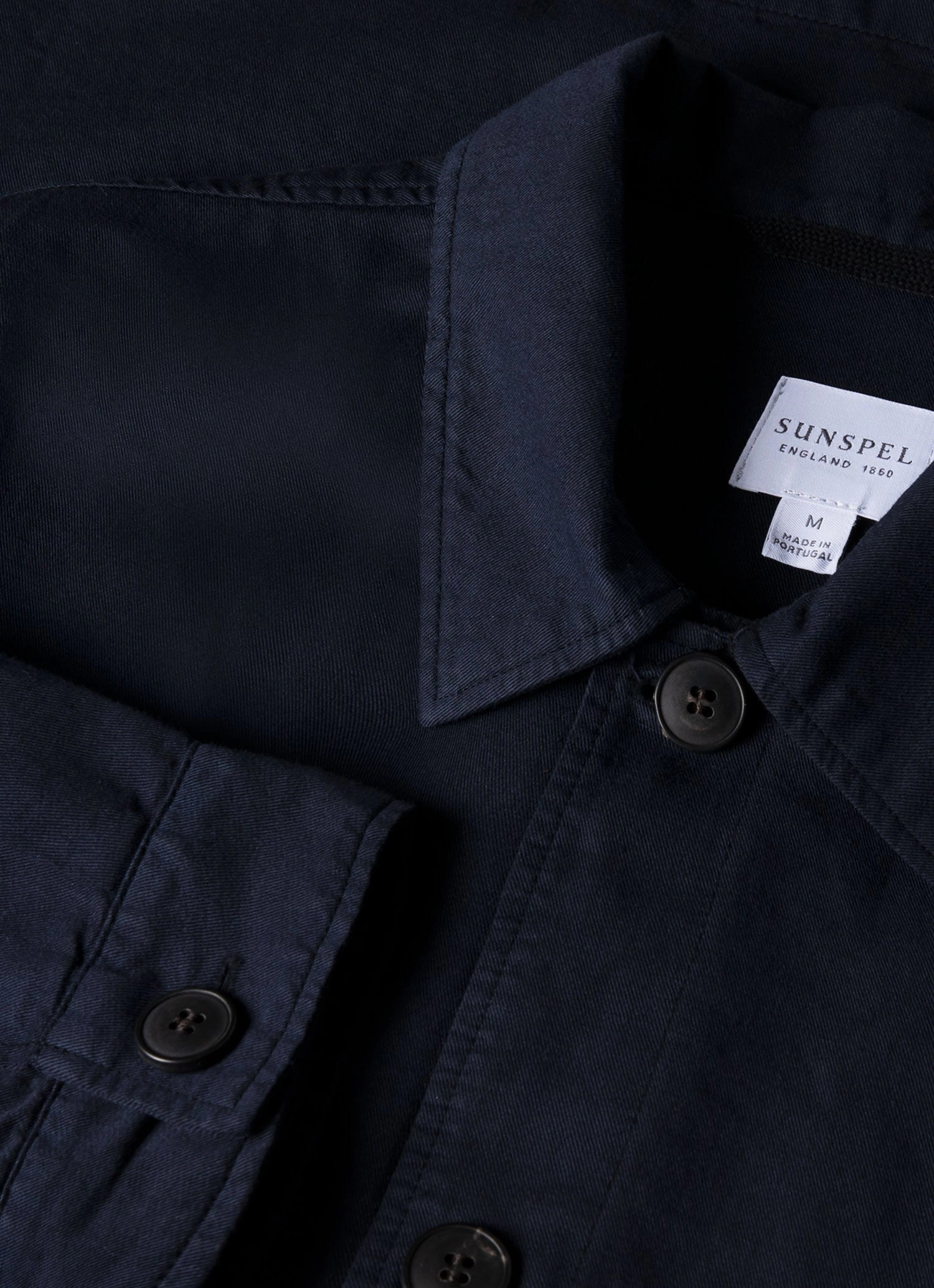 Men's Cotton Linen Twin Pocket Jacket in Navy Water-Resistant Layer Rain Ready