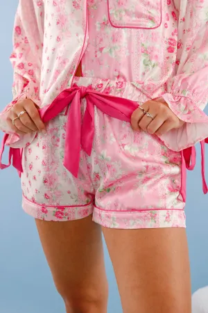 Travel Essential Rose Garden Dreaming Pajama Shorts Rose Garden Dreaming Pajama Shorts Light wash