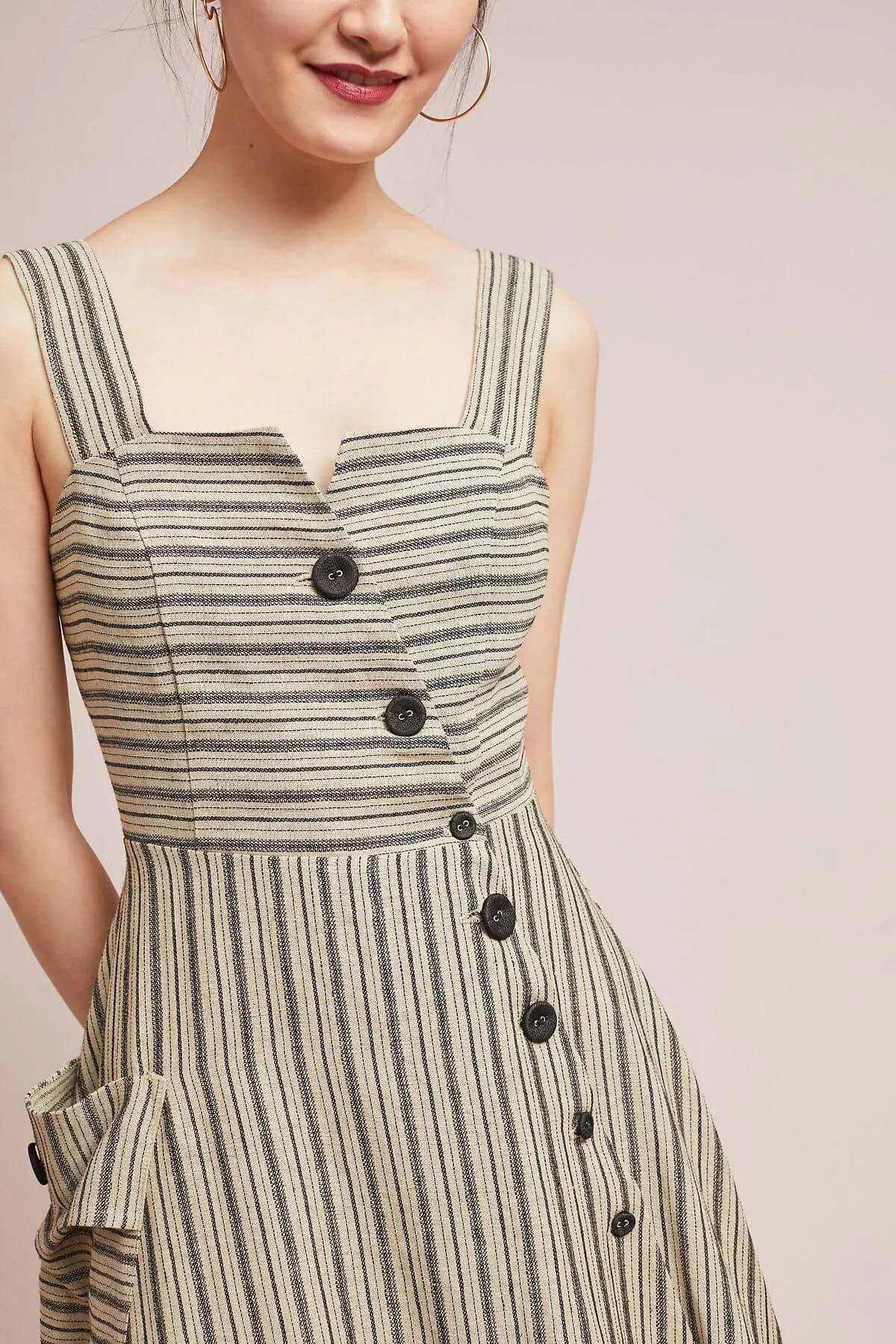 Striped Utility Midi Dress Quick Outfit