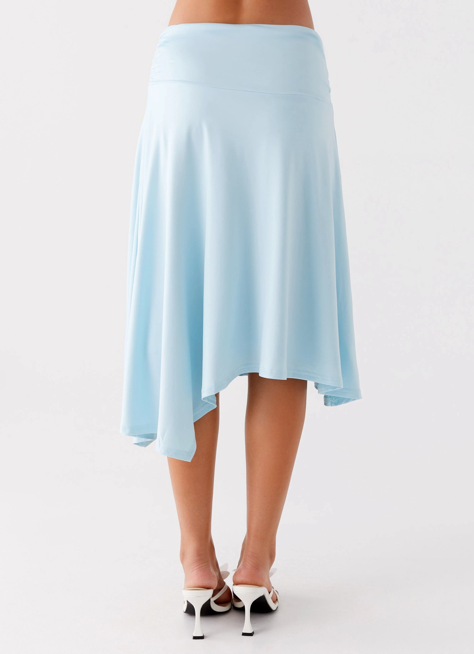 Brisa Midi Skirt - Turquoise Subtle Detail Wrap style