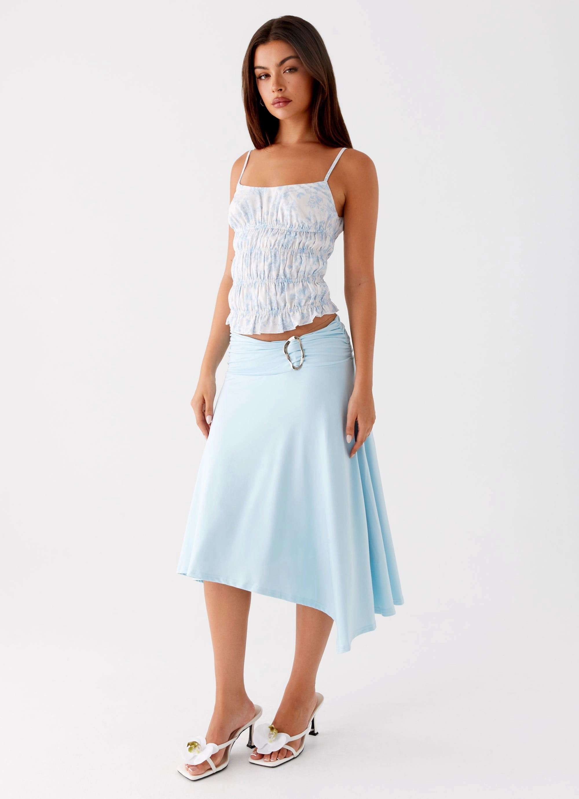 Brisa Midi Skirt - Turquoise Creative Layering