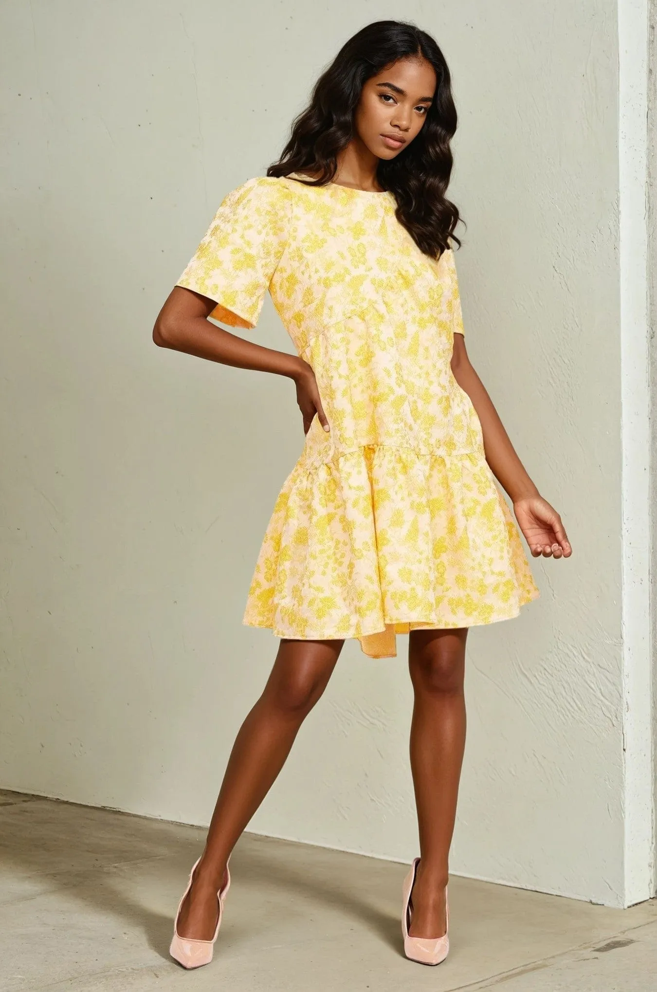 Nele Mini Dress - Stella D'Oro Patterned-Fabric Contemporary Style