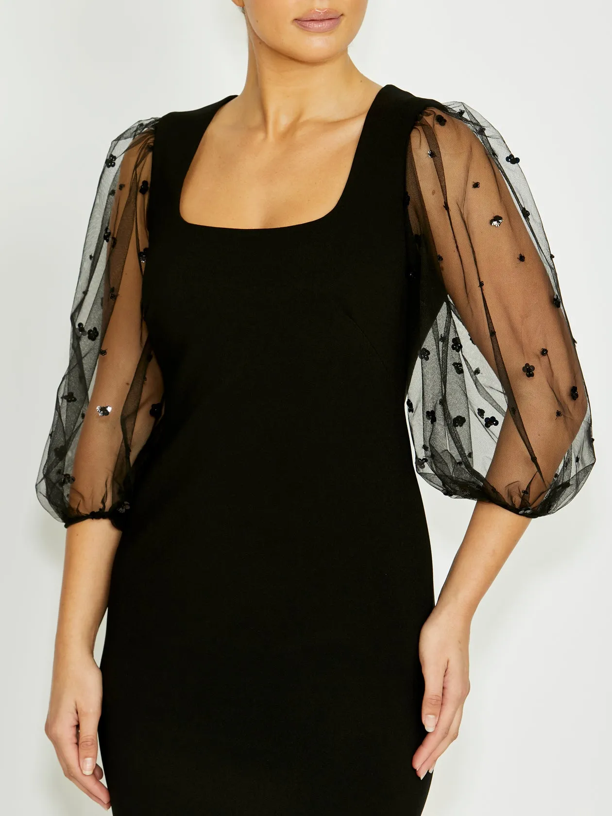 Theresa Black Dress Lightweight Material