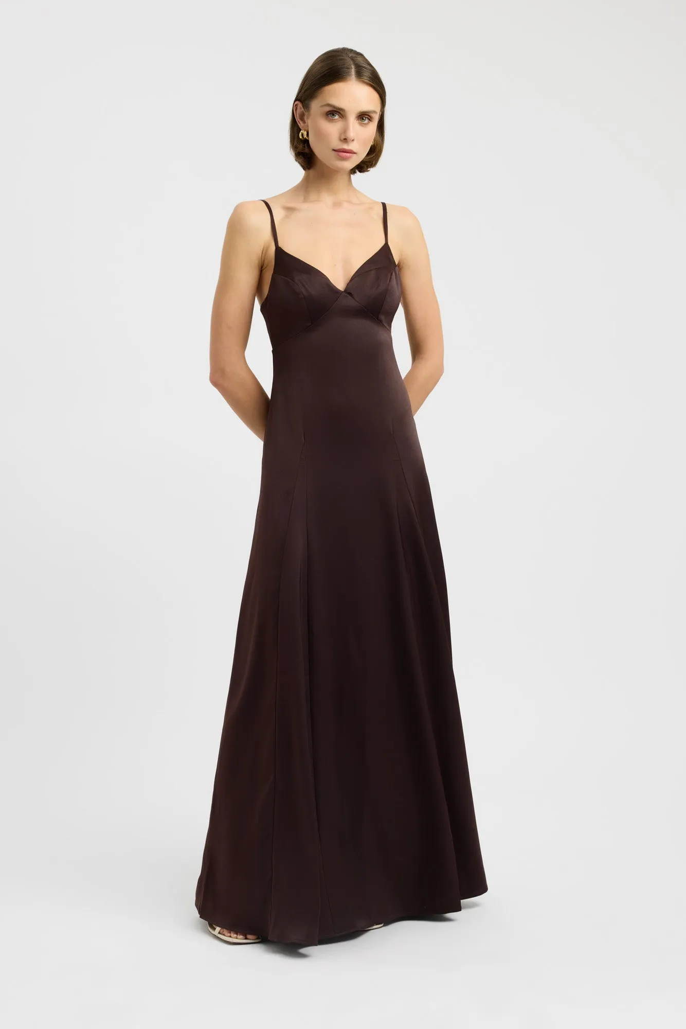 Palermo Vee Maxi Dress Subtle Glow