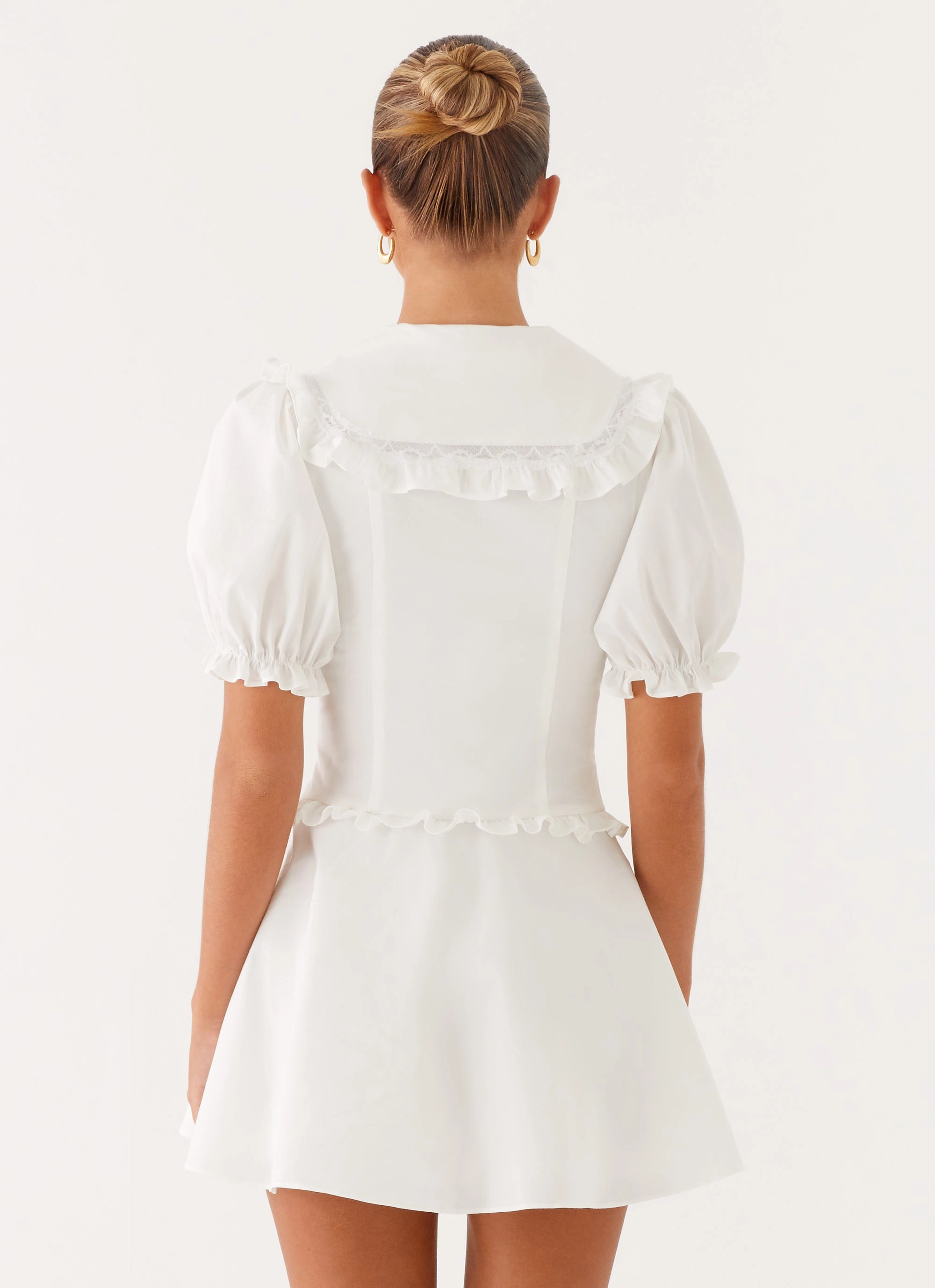 Seana Mini Dress - White Relaxed and Elegant