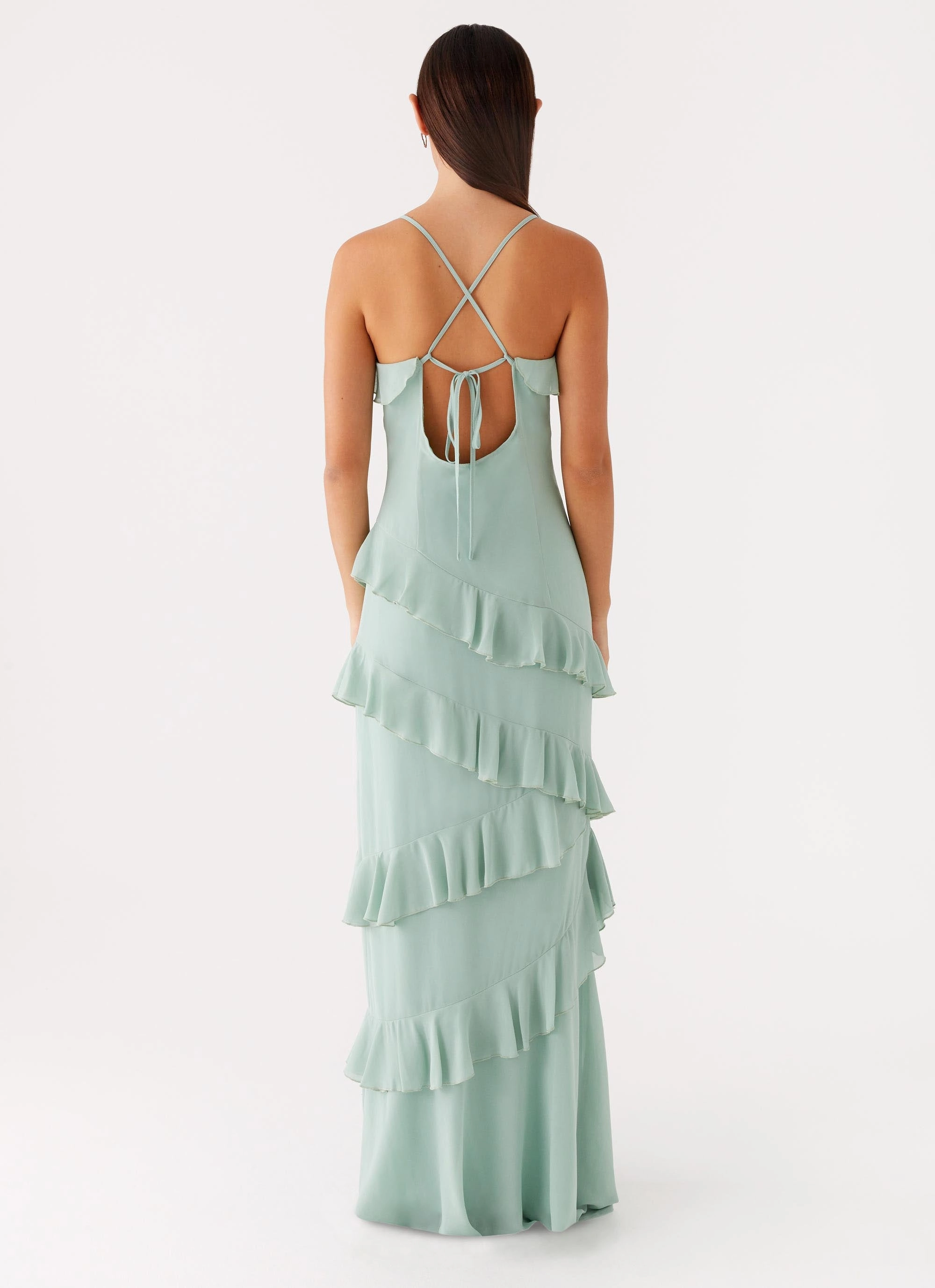 Country Club Maxi Dress - Sage Gender Fluid Airy Touch
