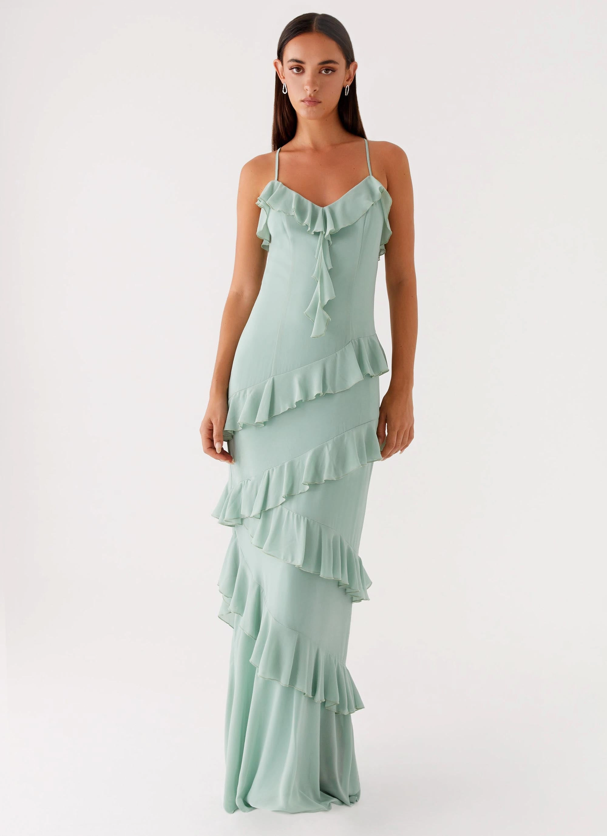 Breath Soft Comfort waistband Country Club Maxi Dress - Sage