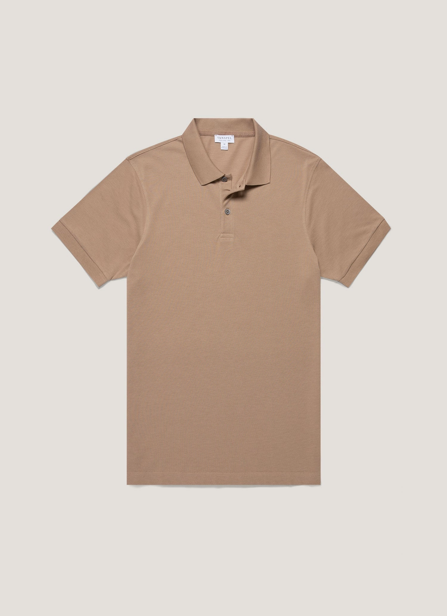 Men's Piqu?? Polo Shirt in Dune Lightweight Shirt Versatile Fit