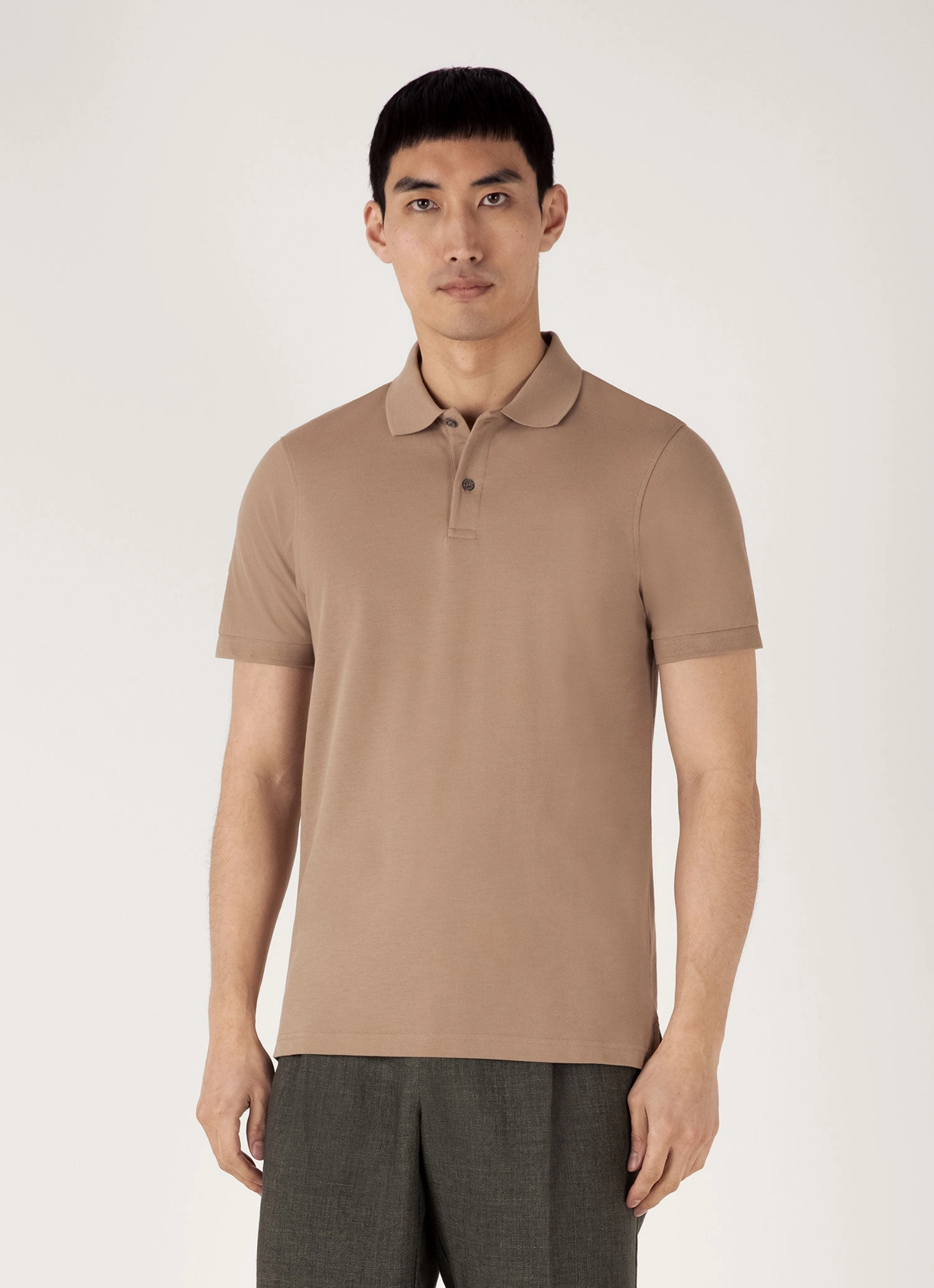 Summer Staple Men's Piqu?? Polo Shirt in Dune
