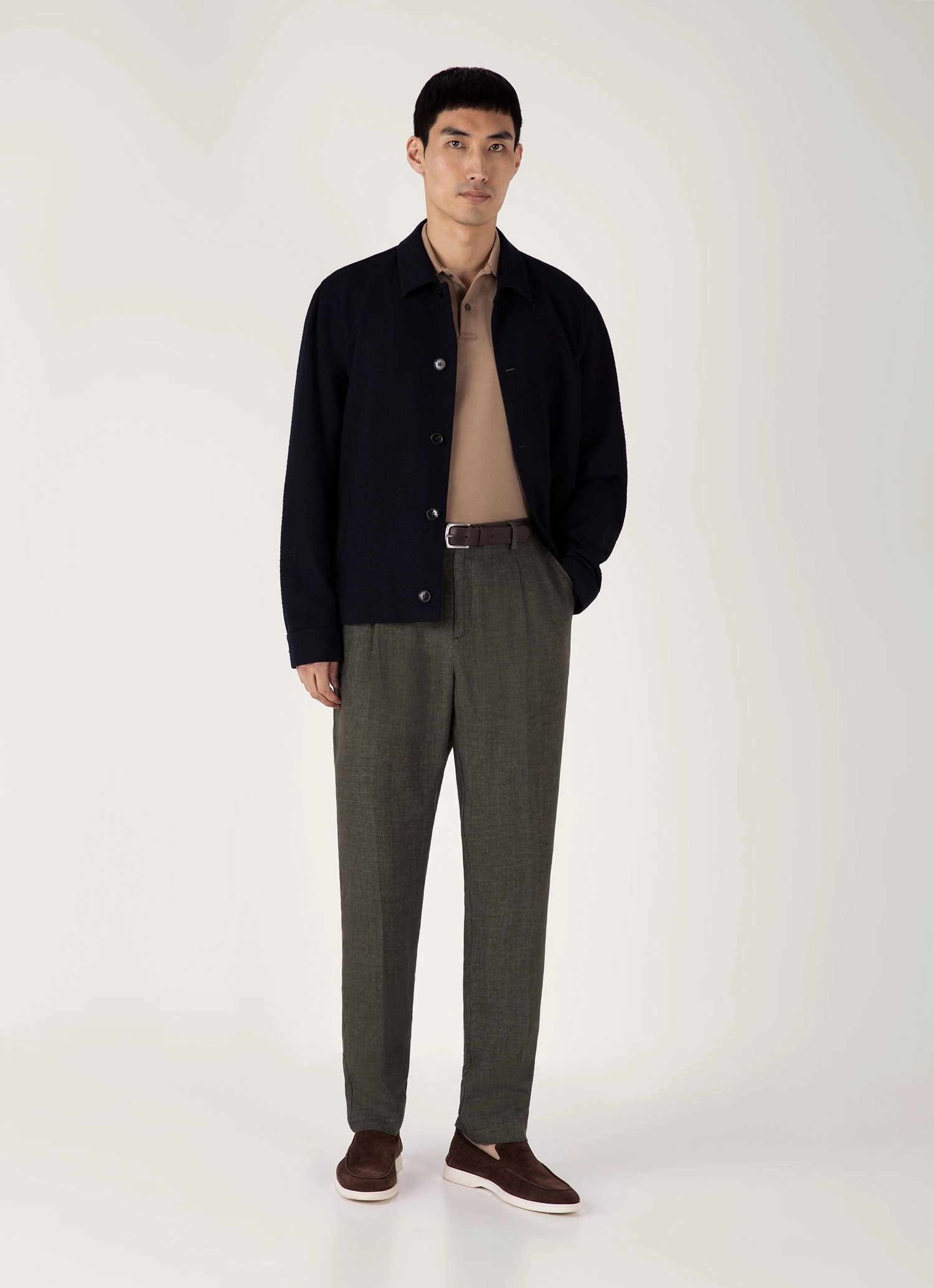 Men's Piqu?? Polo Shirt in Dune Comfortable Look