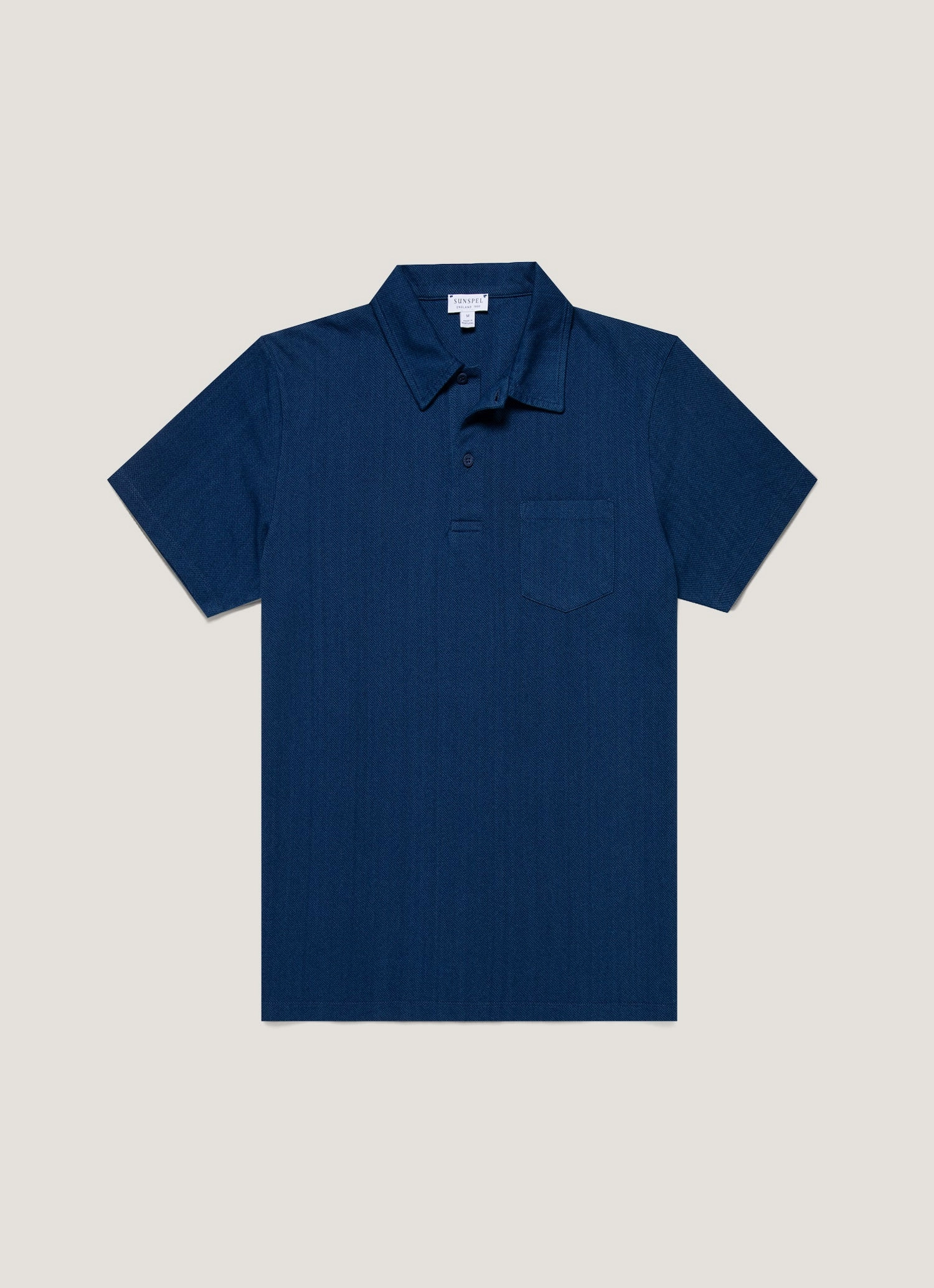 Men's Riviera Polo Shirt in Real Indigo Casual Fit