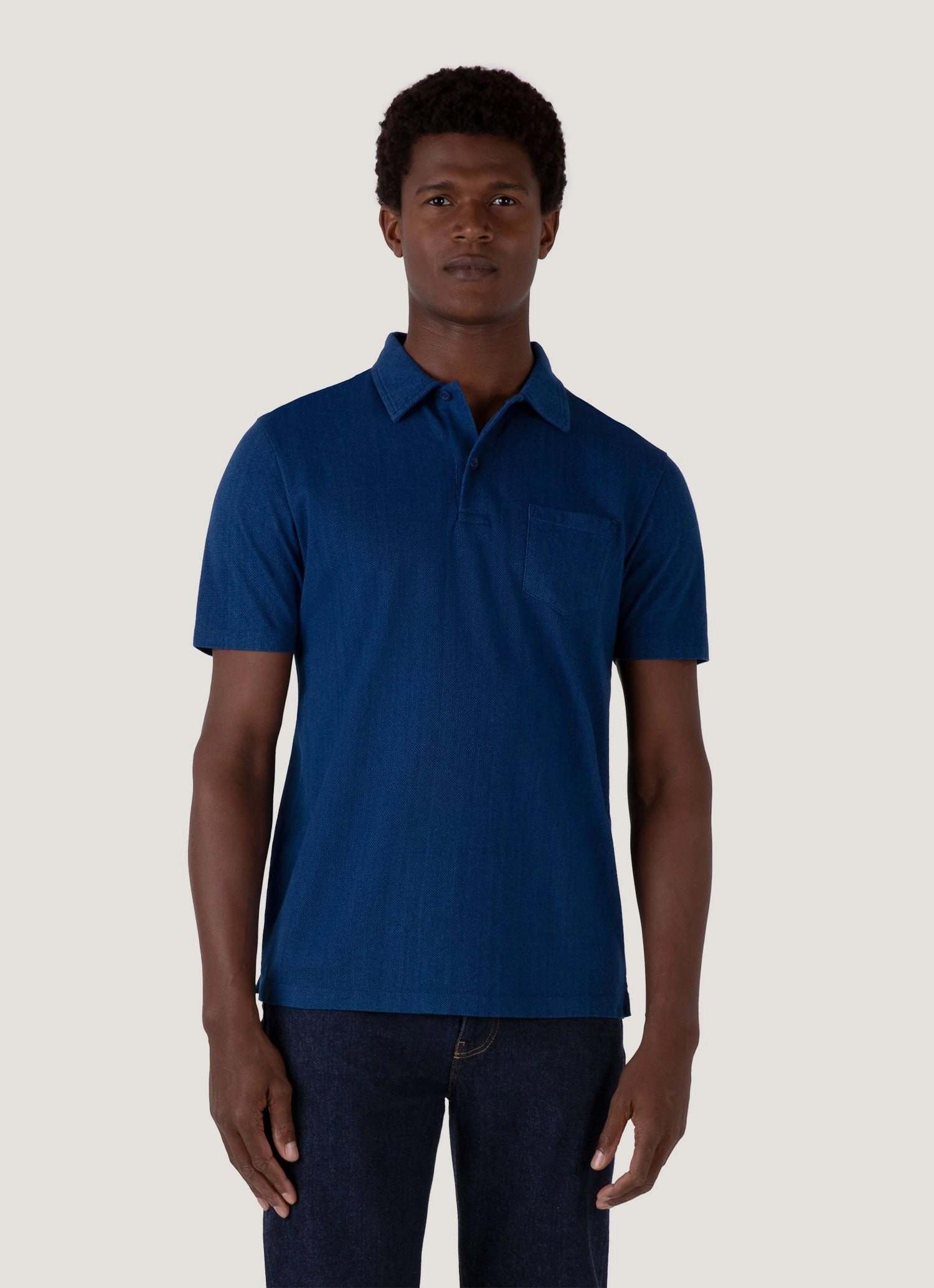 Stylish Detail Active Layers Men's Riviera Polo Shirt in Real Indigo