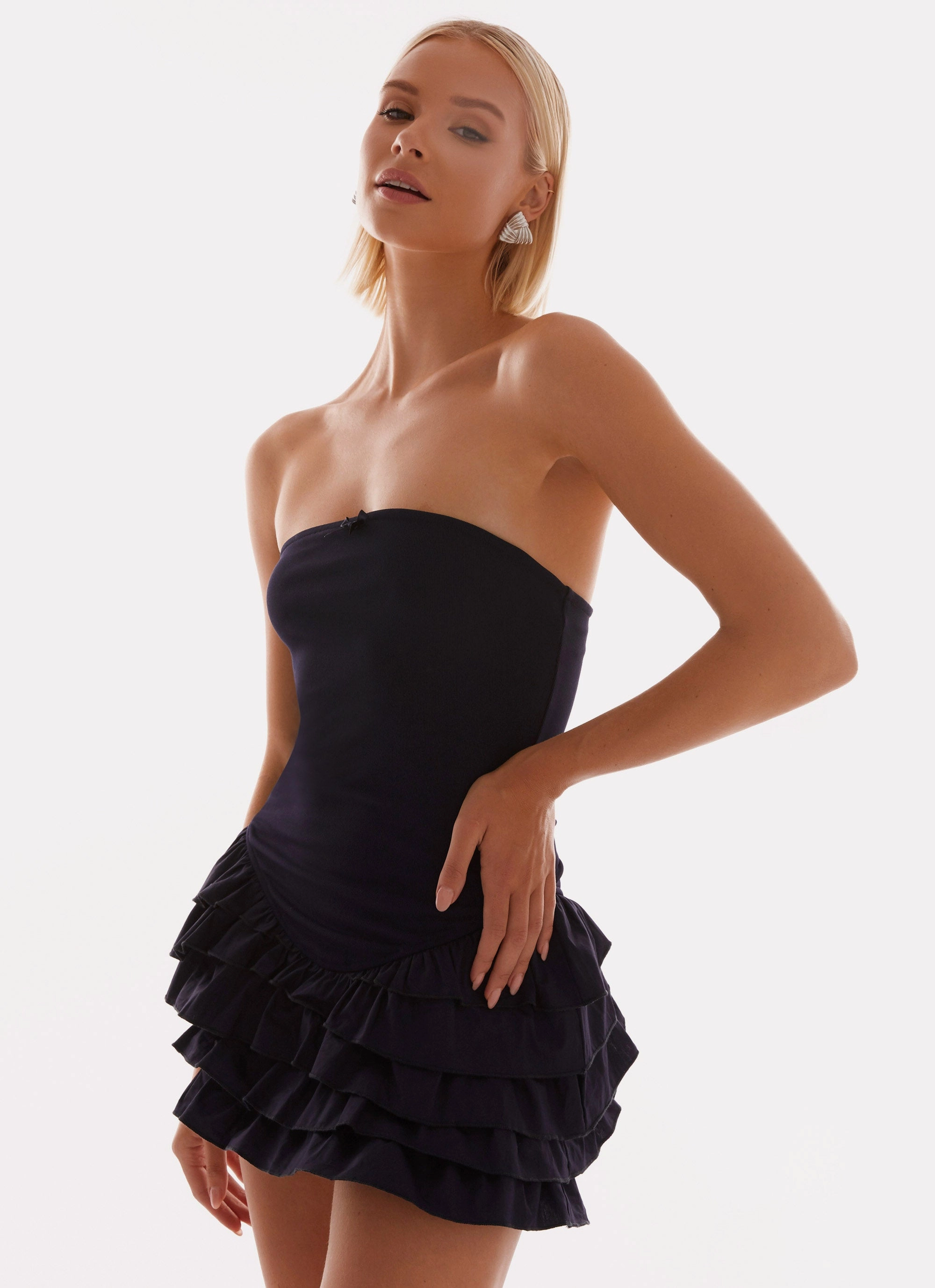 Tamay Mini Dress - Navy Lightweight warm-weather dress Easy Vibe