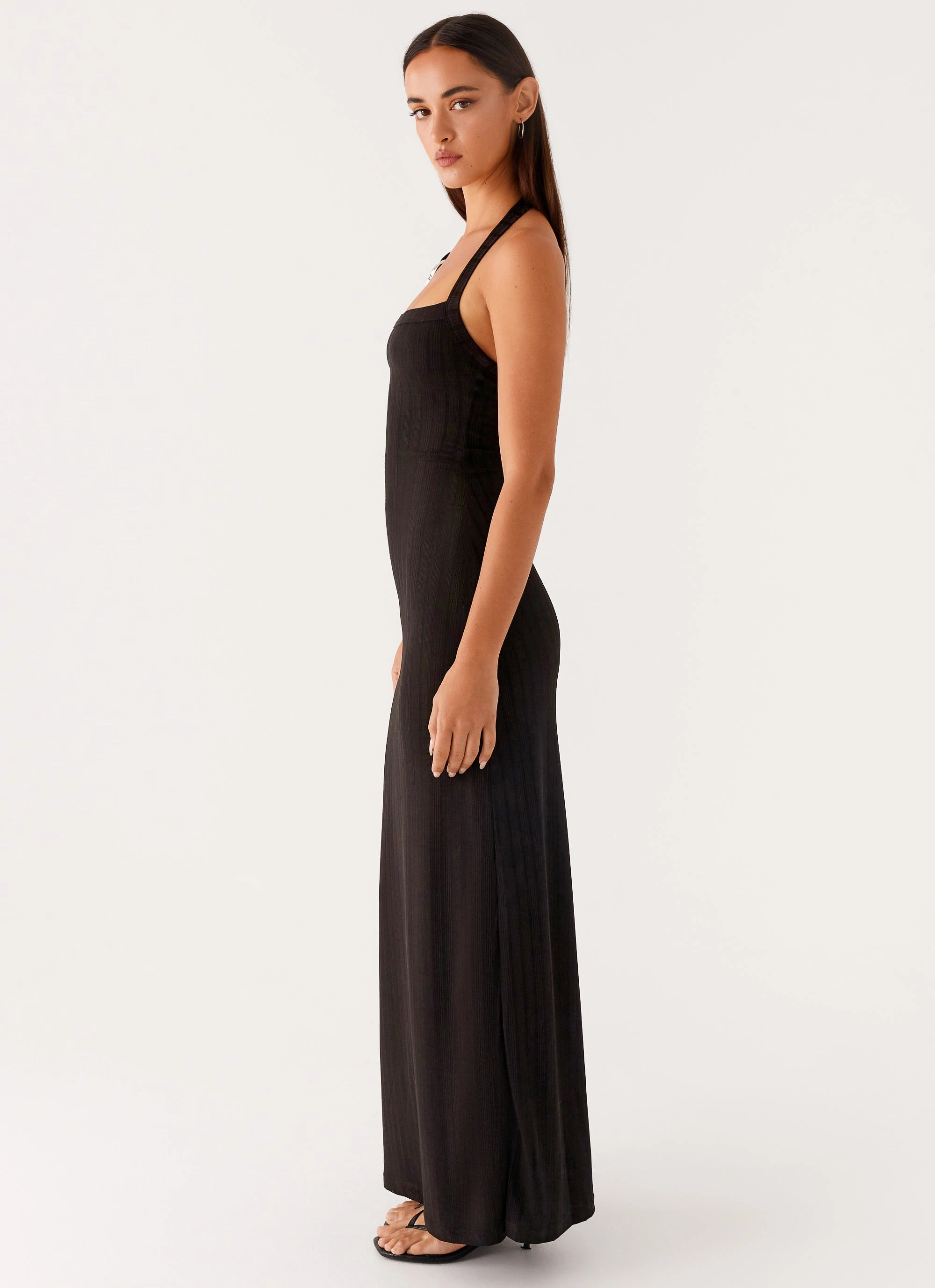 Grass Soft Bright bold dress Selene Maxi Dress - Black