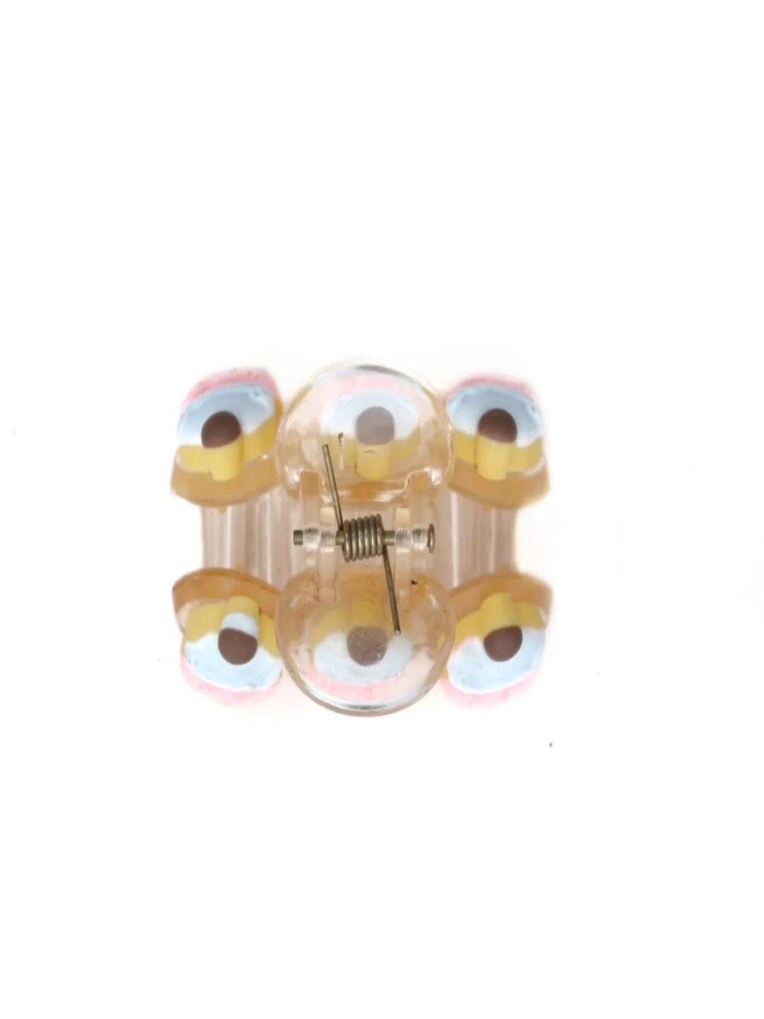 Triple Ice Cream Cone Hair Claw Clip– Yellow