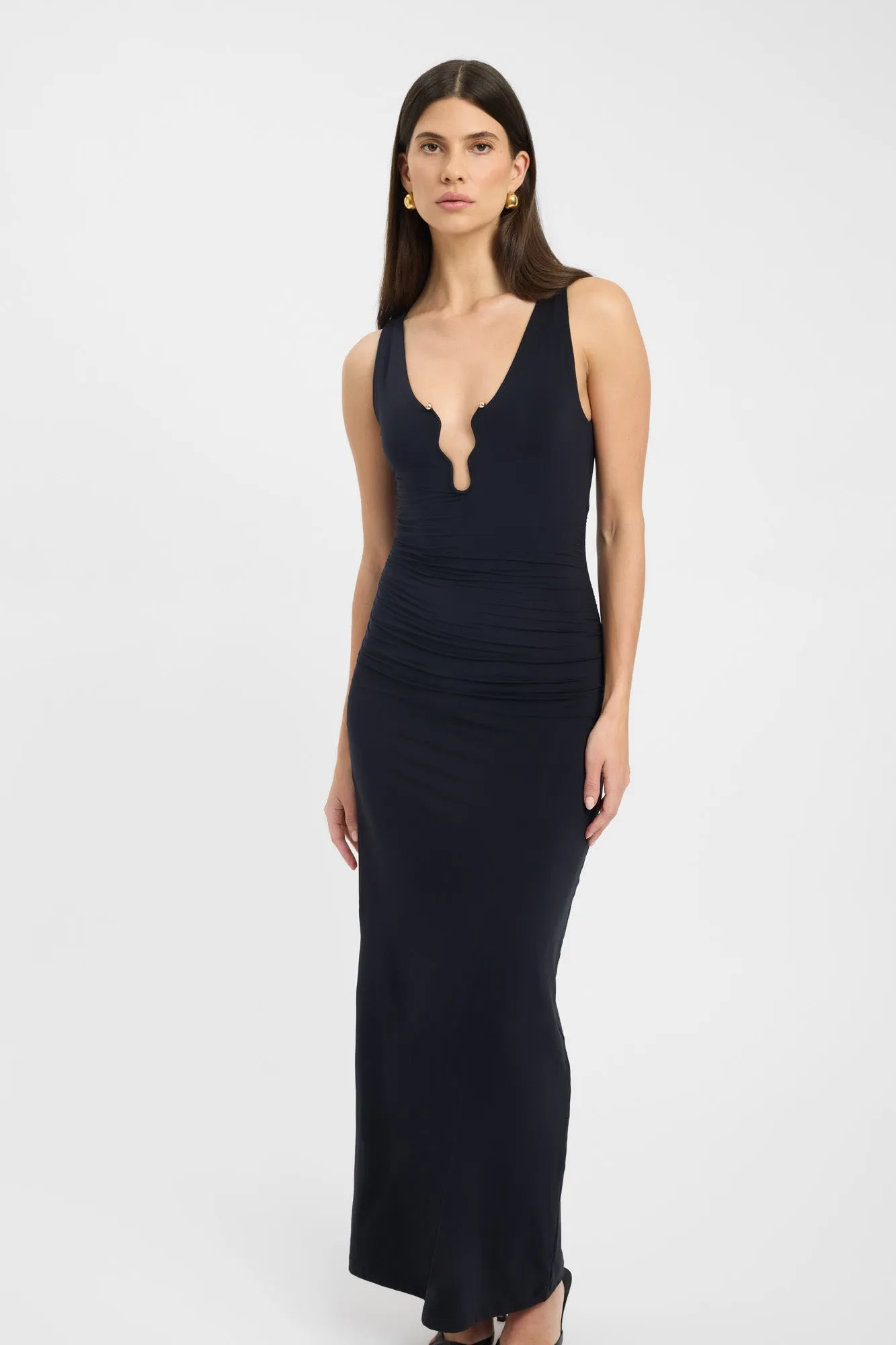 Daily Wear Matte Fabric Trove Trim Dress