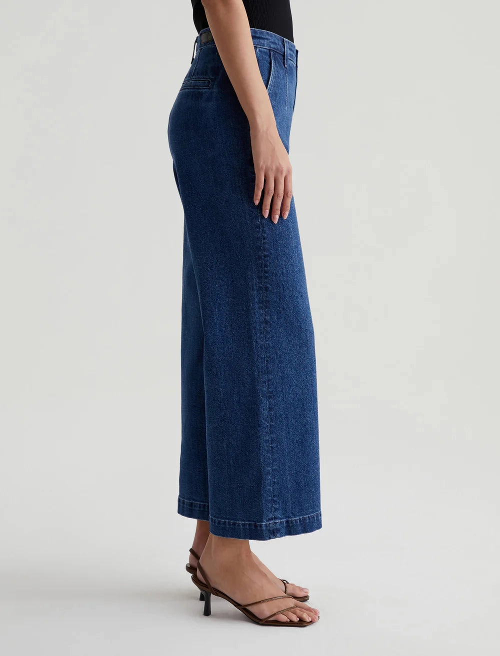 AG Daneel - High Rise Wide Leg Crop Jean Neutral Loose