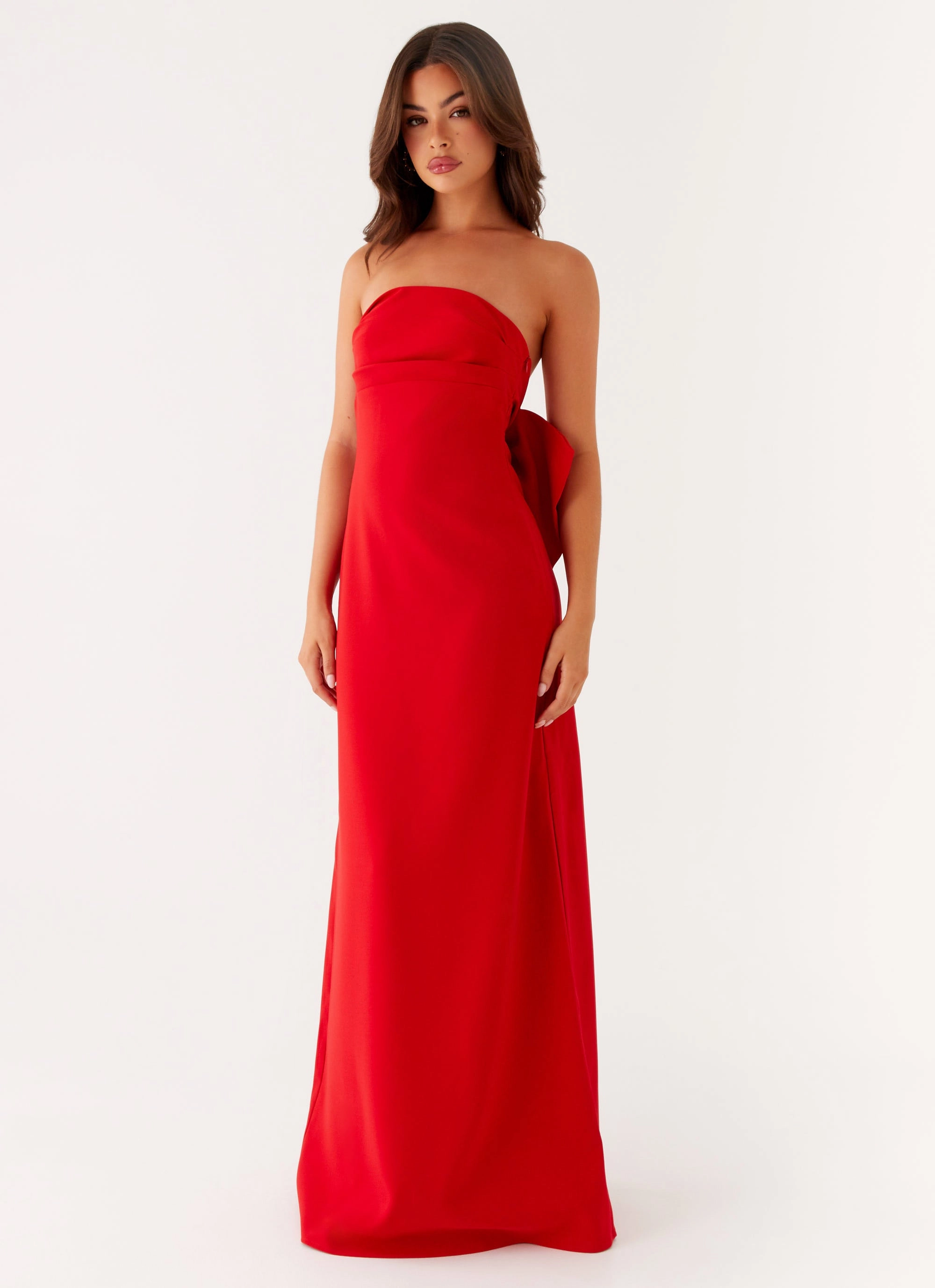 Meredith Maxi Dress - Red Gentle Flow